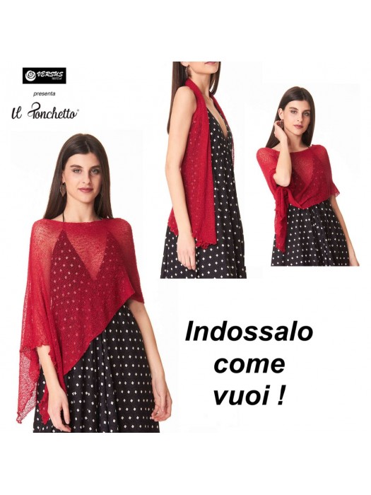 Il Ponchetto Coprispalle Donna Multifunzione Woman Poncho Cape CC-PONC01-056